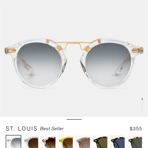 KREWE St. Louis Sunglasses - Gold and Gray - Picture 3 of 4